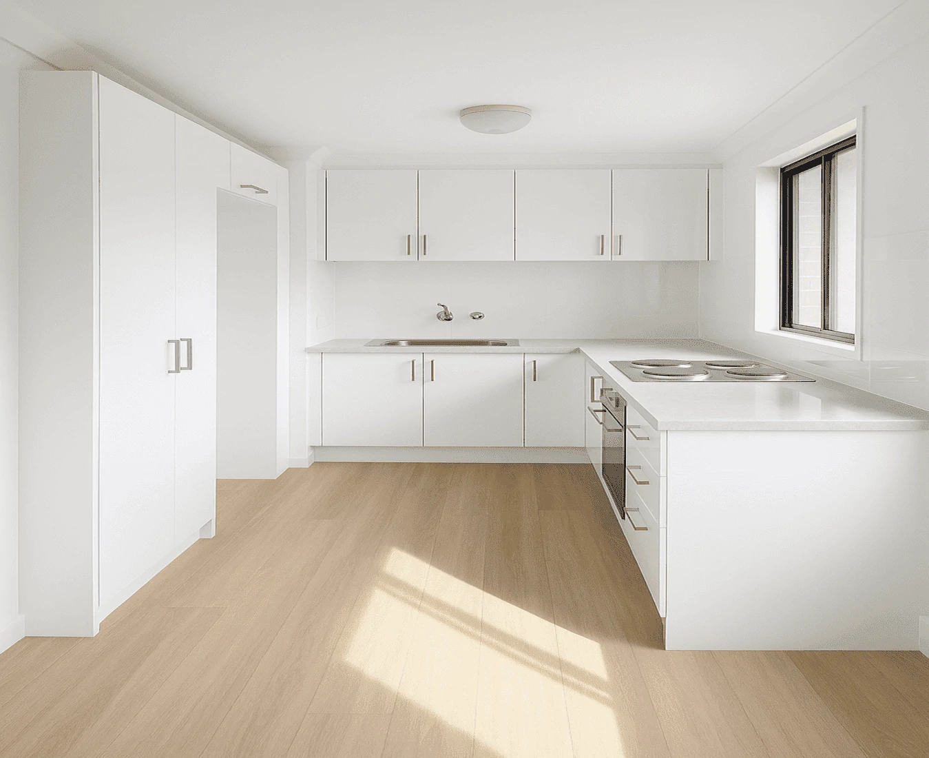 This image caputures our most recent bathroom renovation, a complete redo of the old bathroom to a more modern look.