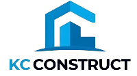 KC Construct logo, Blue and Black